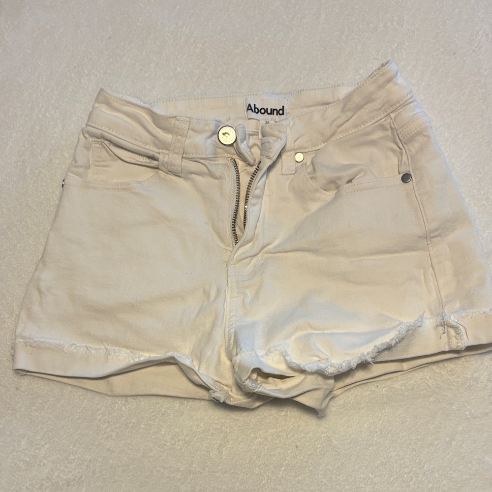 Abound Women's Off-White Jean Shorts